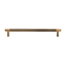 Heritage Brass Cabinet Pull Partial Knurl Design 192mm CTC Antique Brass finish
 - V4461 192-AT