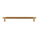 Heritage Brass Cabinet Pull Partial Knurl Design 192mm CTC Polished Brass finish
 - V4461 192-PB