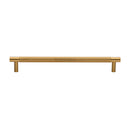 Heritage Brass Cabinet Pull Partial Knurl Design 192mm CTC Satin Brass finish
 - V4461 192-SB