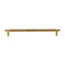 Heritage Brass Cabinet Pull Partial Knurl Design 192mm CTC Unlacquered Brass finish - V4461 192-ULB