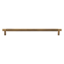 Heritage Brass Cabinet Pull Partial Knurl Design 254mm CTC Antique Brass finish
 - V4461 254-AT
