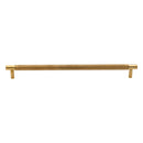 Heritage Brass Cabinet Pull Partial Knurl Design 254mm CTC Unlacquered Brass finish - V4461 254-ULB
