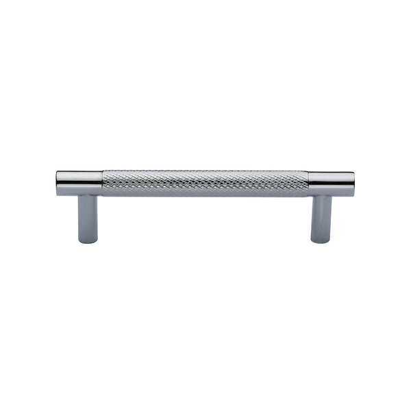 Heritage Brass Cabinet Pull Partial Knurl Design 96mm CTC Polished Chrome finish - V4461 96-PC - Choice Handles