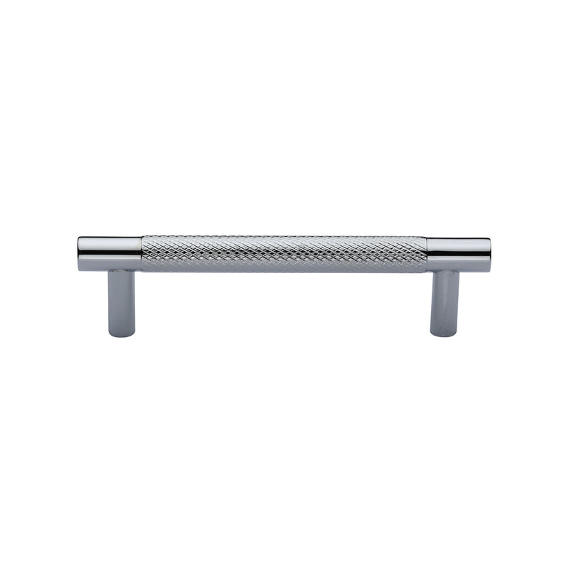Heritage Brass Cabinet Pull Partial Knurl Design 96mm CTC Polished Chrome finish - V4461 96-PC - Choice Handles
