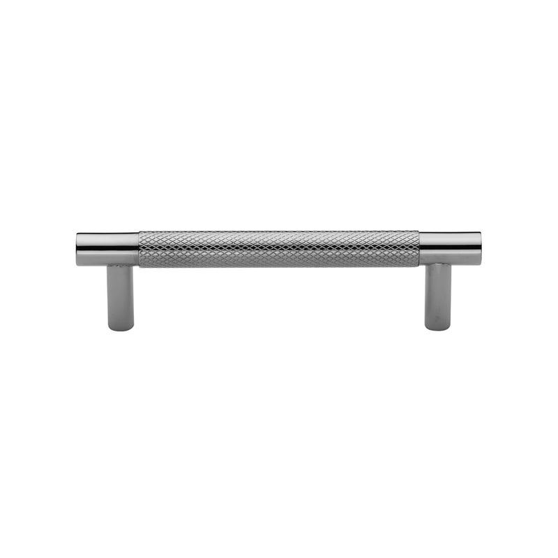 Heritage Brass Cabinet Pull Partial Knurl Design 96mm CTC Polished Nickel finish - V4461 96-PNF - Choice Handles