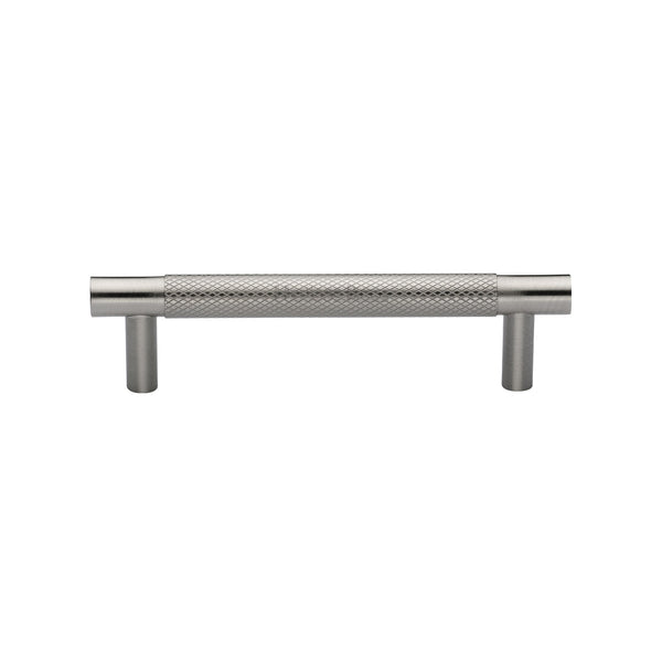 Heritage Brass Cabinet Pull Partial Knurl Design 96mm CTC Satin Nickel finish - V4461 96-SN - Choice Handles