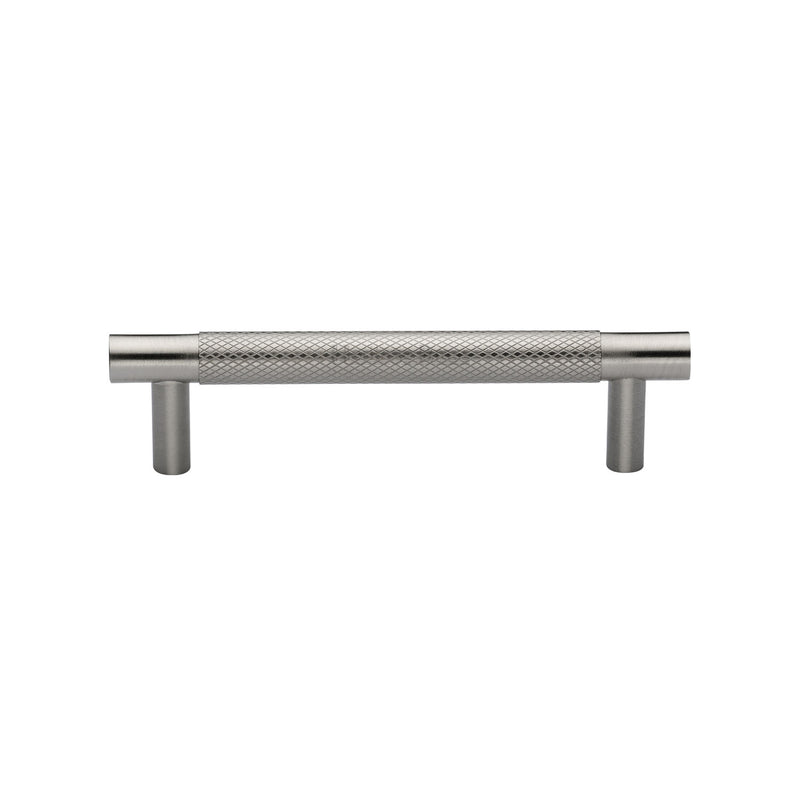 Heritage Brass Cabinet Pull Partial Knurl Design 96mm CTC Satin Nickel finish - V4461 96-SN - Choice Handles