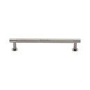 Heritage Brass Cabinet Pull Partial Knurled Design with 16mm Rose 160mm CTC Polished Nickel finish - V4462 160-PNF - Choice Handles