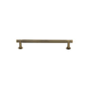 Heritage Brass Cabinet Pull Partial Knurled Design with 16mm Rose 96mm CTC Antique Brass finish - V4462 96-AT - Choice Handles