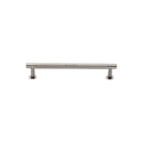 Heritage Brass Cabinet Pull Partial Knurled Design with 16mm Rose 96mm CTC Polished Nickel finish - V4462 96-PNF - Choice Handles