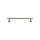 Heritage Brass Cabinet Pull Partial Knurled Design with 16mm Rose 96mm CTC Satin Nickel finish - V4462 96-SN - Choice Handles