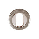 Heritage Brass Oval Profile Cylinder Escutcheon Satin Nickel finish - V5010-SN - Choice Handles