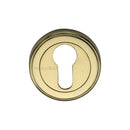 Heritage Brass Euro Profile Cylinder Escutcheon Polished Brass finish - V5020-PB - Choice Handles