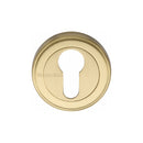 Heritage Brass Euro Profile Cylinder Escutcheon Satin Brass finish - V5020-SB - Choice Handles
