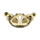 Heritage Brass Cabinet Pull Ornate Plate Design Polished Brass Finish - V5021-PB - Choice Handles