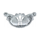 Heritage Brass Cabinet Pull Ornate Plate Design Satin Chrome Finish - V5021-SC - Choice Handles
