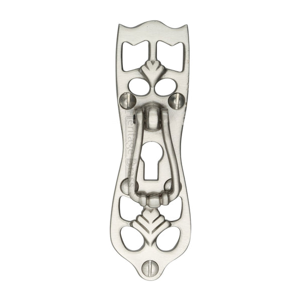 Heritage Brass Cabinet Pull Ornate Design Satin Nickel Finish - V5023-SN - Choice Handles