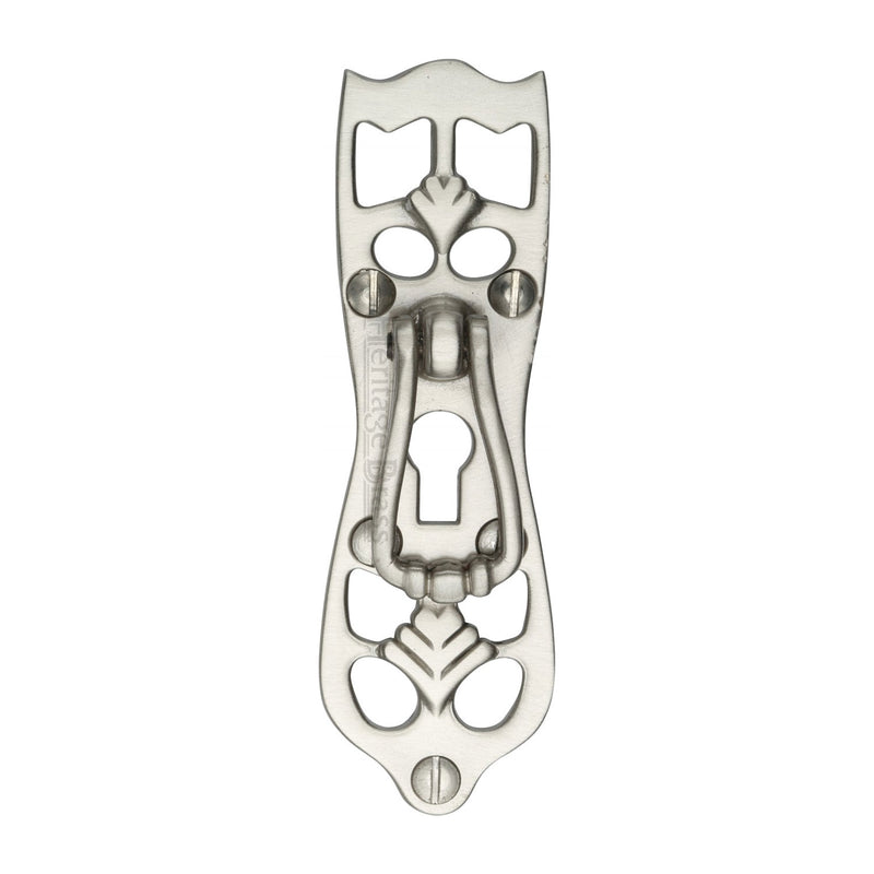 Heritage Brass Cabinet Pull Ornate Design Satin Nickel Finish - V5023-SN - Choice Handles