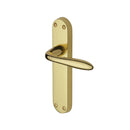 Heritage Brass Door Handle Lever Latch Sutton Design Polished Brass finish - V6054-PB - Choice Handles