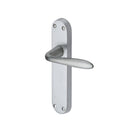 Heritage Brass Door Handle Lever Latch Sutton Design Satin Chrome finish - V6054-SC - Choice Handles