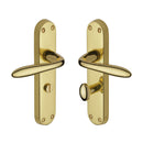 Heritage Brass Door Handle for Bathroom Sutton Design Polished Brass finish - V6058-PB - Choice Handles