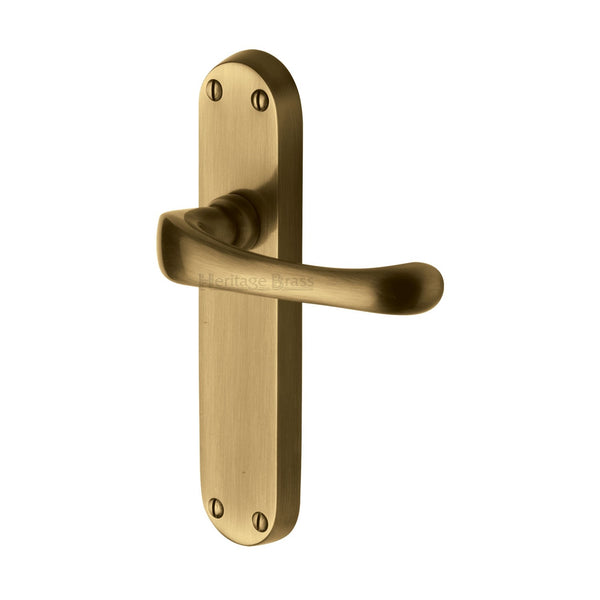 Heritage Brass Door Handle Lever Latch Gloucester Design Antique finish - V6060-AT - Choice Handles