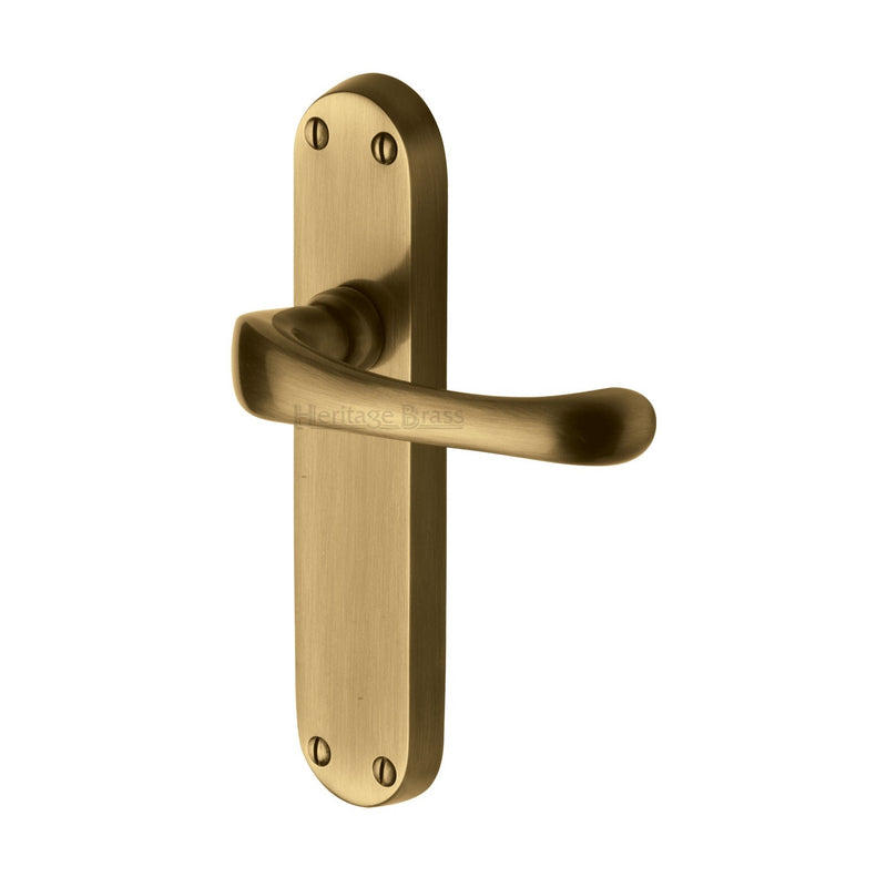 Heritage Brass Door Handle Lever Latch Gloucester Design Antique finish - V6060-AT - Choice Handles