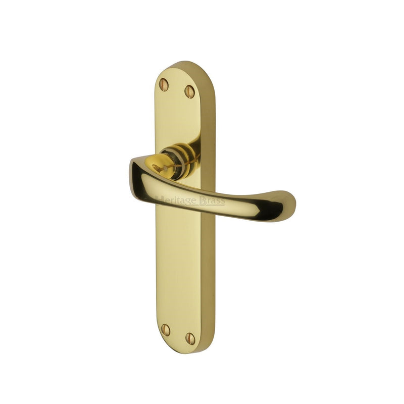 Heritage Brass Door Handle Lever Latch Gloucester Design Polished Brass finish - V6060-PB - Choice Handles