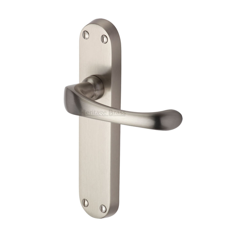 Heritage Brass Door Handle Lever Latch Gloucester Design Satin Nickel finish - V6060-SN - Choice Handles