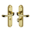Heritage Brass Door Handle for Bathroom Gloucester Design Polished Brass finish - V6070-PB - Choice Handles