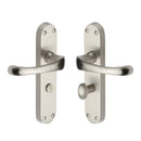 Heritage Brass Door Handle for Bathroom Gloucester Design Satin Nickel finish - V6070-SN - Choice Handles