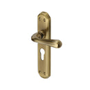 Heritage Brass Door Handle for Euro Profile Plate Charlbury Design Antique finish - V7066.48-AT - Choice Handles