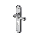 Heritage Brass Door Handle for Euro Profile Plate Charlbury Design Polished Chrome finish - V7066.48-PC - Choice Handles