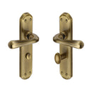Heritage Brass Door Handle for Bathroom Charlbury Design Antique finish - V7070-AT - Choice Handles