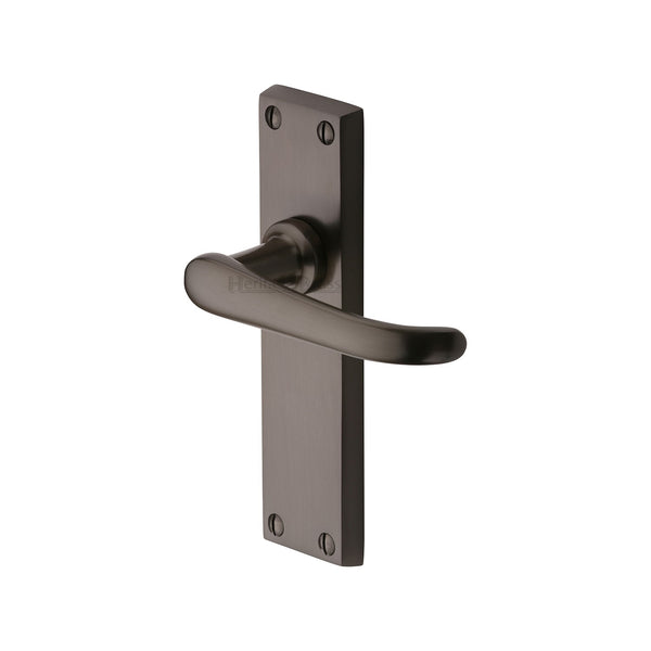 Heritage Brass Door Handle Lever Latch Windsor Design Matt Bronze finish - V713-MB - Choice Handles