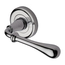 Heritage Brass Door Handle Lever Latch on Round Rose Roma Design Polished Chrome finish - V7155-PC - Choice Handles