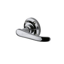 Heritage Brass Door Handle Lever Latch on Round Rose Windsor Design Polished Chrome finish - V720-PC - Choice Handles