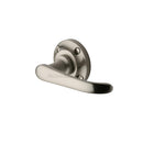 Heritage Brass Door Handle Lever Latch on Round Rose Windsor Design Satin Nickel finish
 - V720-SN - Choice Handles