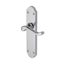Heritage Brass Door Handle Lever Latch Savoy Long Design Polished Chrome finish - V760-PC - Choice Handles