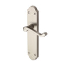 Heritage Brass Door Handle Lever Latch Savoy Long Design Satin Chrome finish - V760-SC - Choice Handles