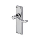 Heritage Brass Door Handle Lever Latch Bedford Design Polished Chrome finish - V803-PC - Choice Handles