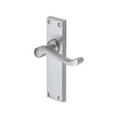 Heritage Brass Door Handle Lever Latch Bedford Design Satin Chrome finish - V803-SC - Choice Handles