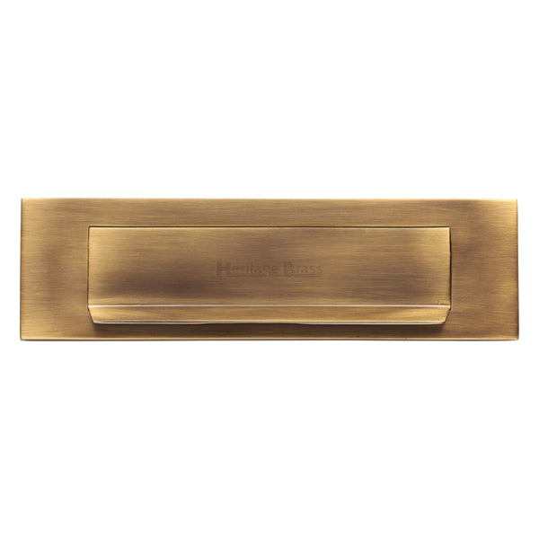 Heritage Brass Gravity Letterplate Antique finish
 - V842-AT