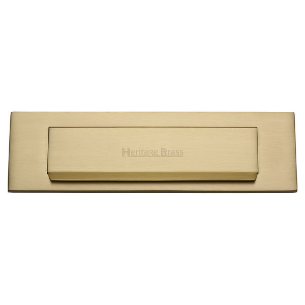 Heritage Brass Gravity Letterplate Satin Brass finish
 - V842-SB