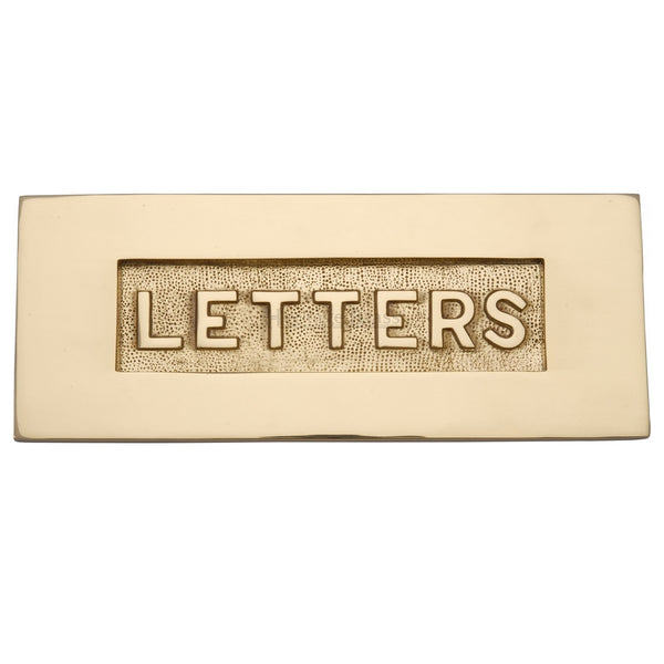 Heritage Brass Embossed Letterplate Polished Brass finish - V845-PB - Choice Handles