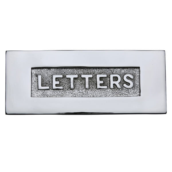 Heritage Brass Embossed Letterplate Polished Chrome finish - V845-PC - Choice Handles
