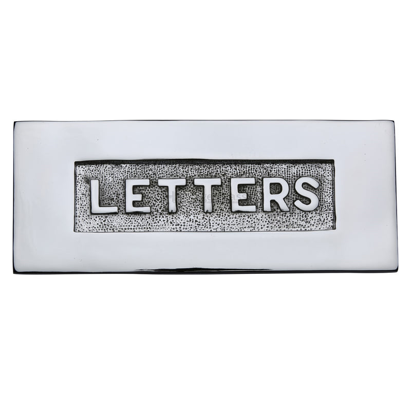 Heritage Brass Embossed Letterplate Polished Chrome finish - V845-PC - Choice Handles