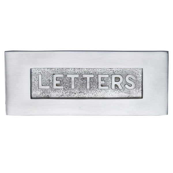 Heritage Brass Embossed Letterplate Satin Chrome Finish
 - V845-SC
