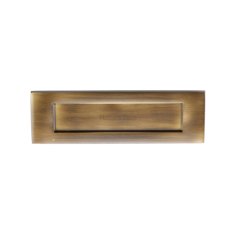 Heritage Brass Letterplate  10" x 3" Antique finish - V850 254-AT - Choice Handles