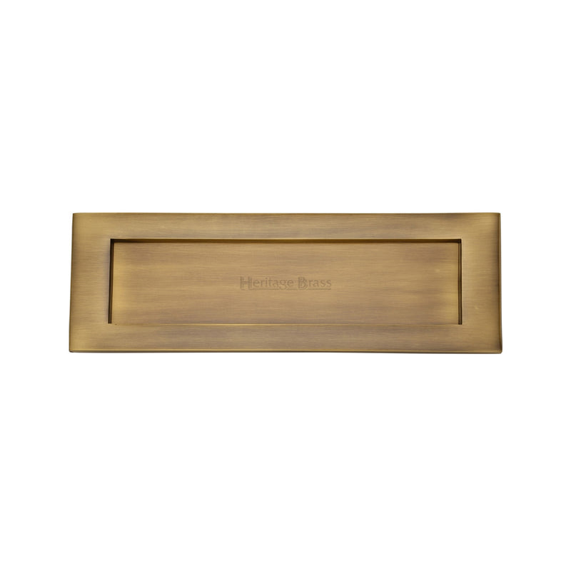 Heritage Brass Letterplate  12" x 4" Antique finish - V850 305-AT - Choice Handles